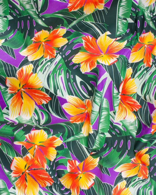 Polynesian fabric TAHITI Purple - Tissushop